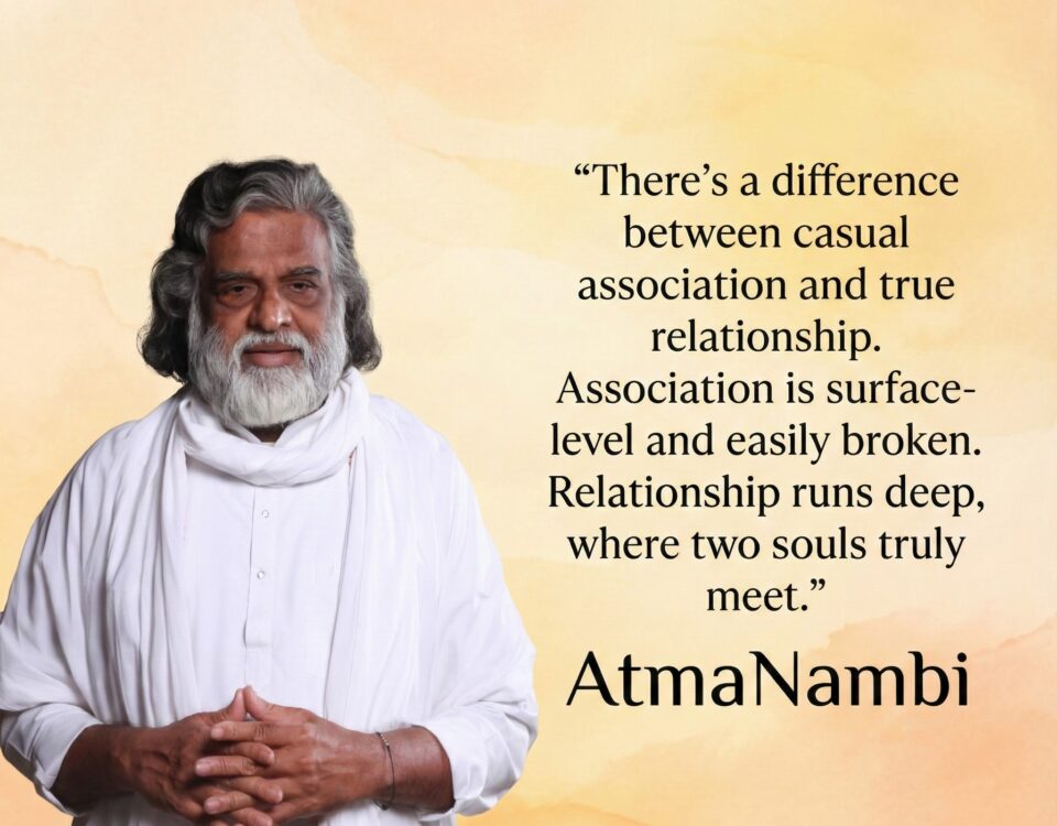 AtmaNambi teaching on the difference between surface association and true soul-level relationship