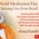 oster for World Meditation Day Satsang Live from Brazil with Guru AtmaNambi showing global timings.