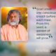 AtmaNambi spiritual master teaching conscious breathing practice before meals to cultivate a garden of awareness and mindful living.