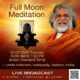 AtmaNambi full moon meditation live broadcast poster for 03 March 2026 at UAM Ashram, Valapady, Salem, India, featuring the enlightened master in saffron robes.