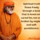AtmaNambi spiritual poster with quote on spiritual truth flowing through a loved and cared for body, featuring the enlightened master in saffron robes and orange turban with hands clasped in gentle devotion.