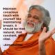 A joyful spiritual poster of AtmaNambi in orange robes with open hands, sharing his teaching on maintaining conscious touch with yourself — as natural, constant, and vital as breath.