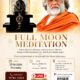 Guru AtmaNambi sits beside a sacred altar, inviting seekers to a Full Moon Meditation for healing, peace, and inner awakening.